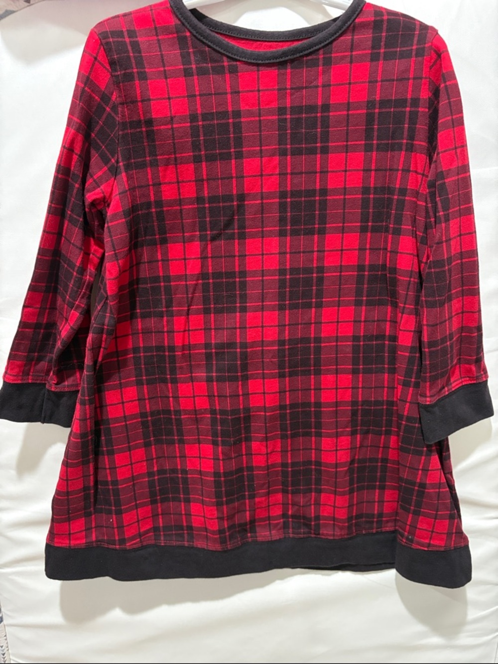 Red and Black Plaid Girl’s Long Sleeve Dress